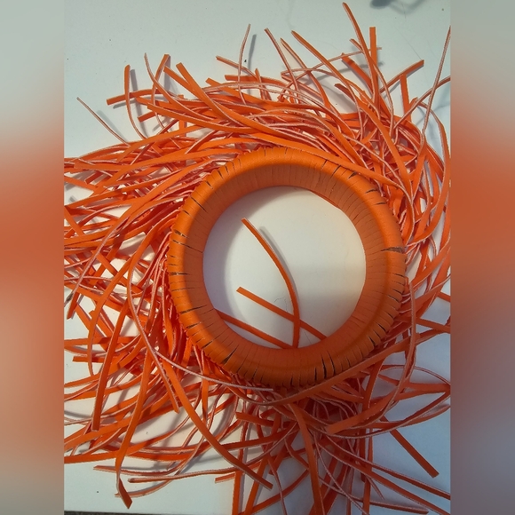 Sassy Jones Dina Leather Fringe Bracelet-Pumpkin Spice - Picture 1 of 2